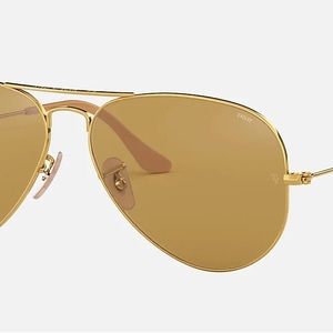 RayBan Gold Womens Aviator Evolve Sunglasses